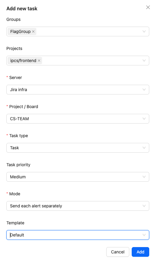 CodeScoring Jira settings example