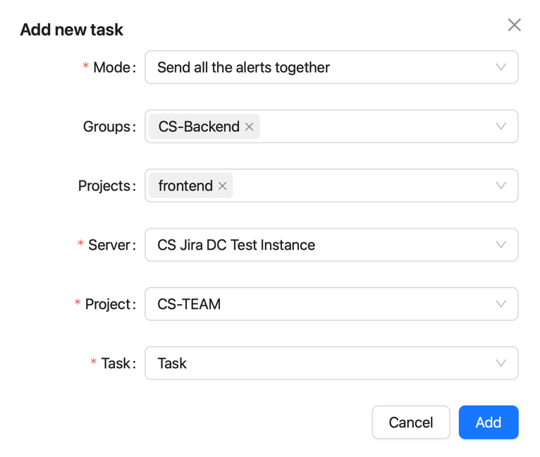 CodeScoring Jira settings example