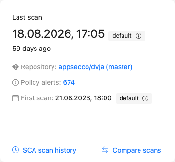 Compare scans button