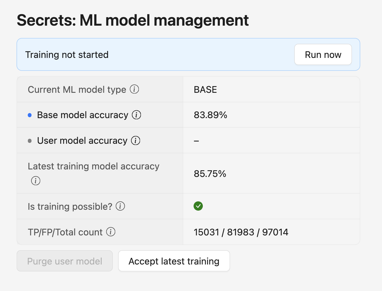 Machine learning model